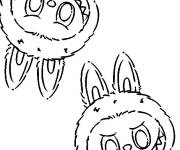 Coloriage Deux Labubu adorables