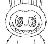 Coloriage Labubu assis kawaii