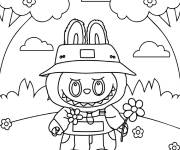 Coloriage Labubu automne
