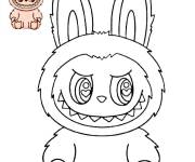 Coloriage Labubu avec le regard m&eacute;chant