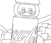 Coloriage Labubu cach&eacute; dans une canette de Coca Cola