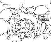 Coloriage Labubu Cactus