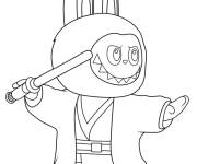 Coloriage Labubu comme Jedi