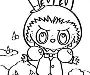 Coloriage Labubu dans le jardin