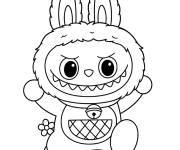 Coloriage Labubu Doraemon mignon