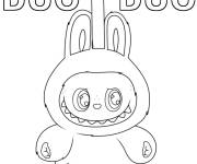 Coloriage Labubu DuoDuo kawaii