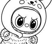 Coloriage Labubu en capuche