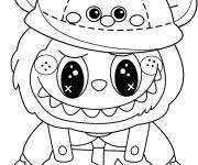 Coloriage Labubu en chapeau d'animal