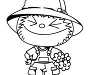 Coloriage Labubu en costume d'exploration