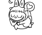 Coloriage et dessins gratuit Labubu en dormant à imprimer