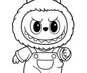 Coloriage Labubu en marchant
