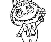 Coloriage Labubu en noeud
