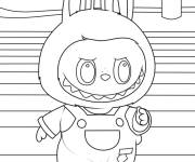 Coloriage Labubu en noir et blanc