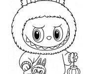 Coloriage Labubu en tenu fashionista