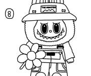 Coloriage Labubu explorateur