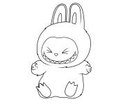 Coloriage et dessins gratuit Labubu H&eacute;h&eacute; qui rigole à imprimer