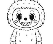 Coloriage Labubu joyeux