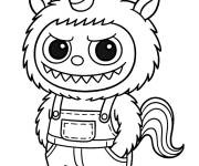 Coloriage Labubu licorne