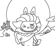 Coloriage Labubu monstre mignon