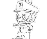 Coloriage et dessins gratuit Labubu policier à imprimer
