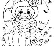 Coloriage Labubu pour Halloween