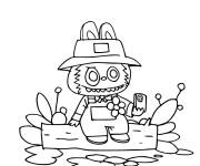 Coloriage et dessins gratuit Labubu prend un selfie à imprimer