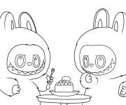 Coloriage Labubu Soymild et Toffee