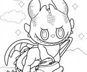 Coloriage Labubu sur un rocher