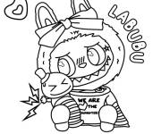 Coloriage Monstre Labubu pour maternelle