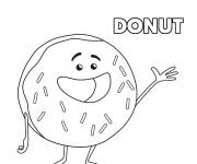 Coloriage et dessins gratuit Donut du film Le Monde Secret Des Emojis à imprimer