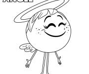 Coloriage et dessins gratuit Emoji Angel mignonne du Monde Secret Des Emojis à imprimer