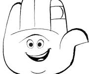 Coloriage et dessins gratuit Hi 5 personnage du film Monde Secret Des Emojis à imprimer