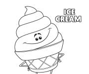 Coloriage et dessins gratuit Ice Cream Le Monde Secret Des Emojis à imprimer