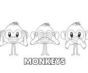 Coloriage et dessins gratuit Monkeys de film Monde Secret Des Emojis à imprimer
