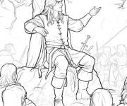 Coloriage Aragorn avec ses compagnons