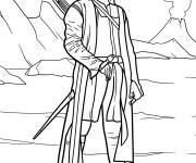 Coloriage Aragorn dans la plaine
