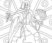 Coloriage Aragorn stylis&eacute; &agrave; motif