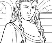 Coloriage Arwen r&eacute;aliste du seigneur des anneaux