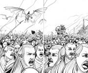 Coloriage Bataille &eacute;pique du Seigneur des anneaux