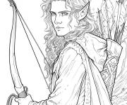 Coloriage Beau elfe legolas