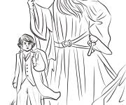 Coloriage Bilbo et Gandalf