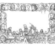 Coloriage Cadre tir&eacute; du Seigneur des anneaux