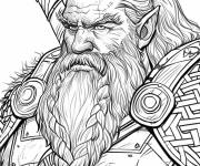 Coloriage D&aacute;in Pied-de-Fer du Seigneur des Anneaux