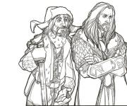 Coloriage Deux amis de conte de Seigneur des anneaux