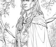 Coloriage Elfe Glorfindel