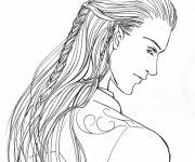 Coloriage Elfe Legolas du Seigneur des Anneaux