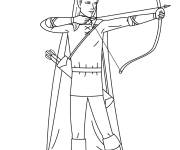 Coloriage et dessins gratuit Elfe Legolas Vertefeuille archer à imprimer