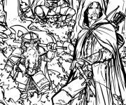 Coloriage Equipe des h&eacute;ros du Seigneur des anneaux