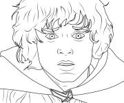 Coloriage Frodo Baggins du Seigneur des Anneaux