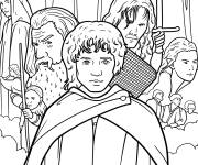 Coloriage Frodon, Gandalf, Boromir et leurs compagnons